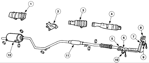 1999 Ford escort exhaust system diagram #9